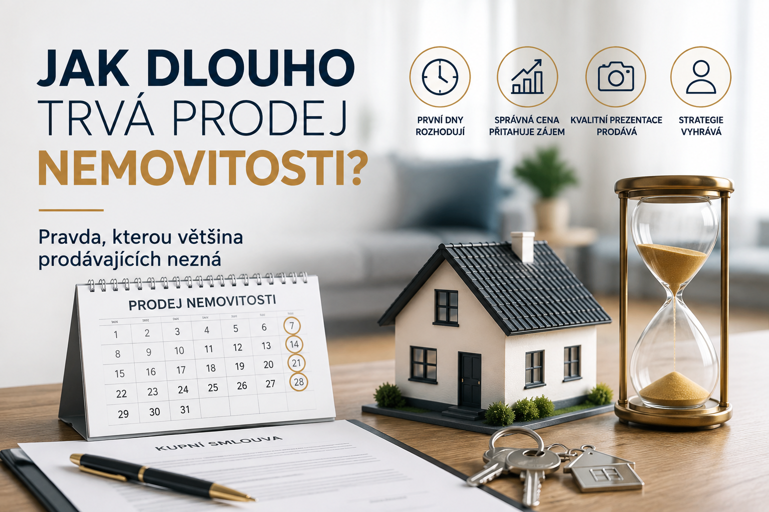Jak dlouho trvá prodej nemovitosti v roce 2026 a jak určit správnou cenu bytu nebo domu