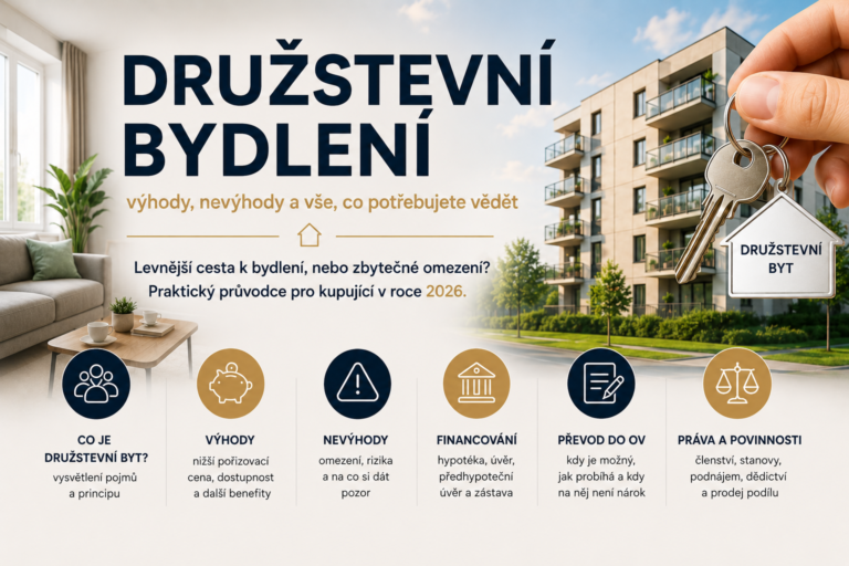 Družstevní byt 2026: výhody, nevýhody, hypotéka a převod do osobního vlastnictví – realitní blog Boris Šosman
