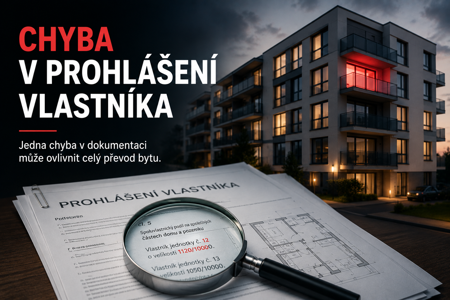 Chyba v prohlášení vlastníka bytu – nové rozhodnutí Nejvyššího soudu o opravě vad