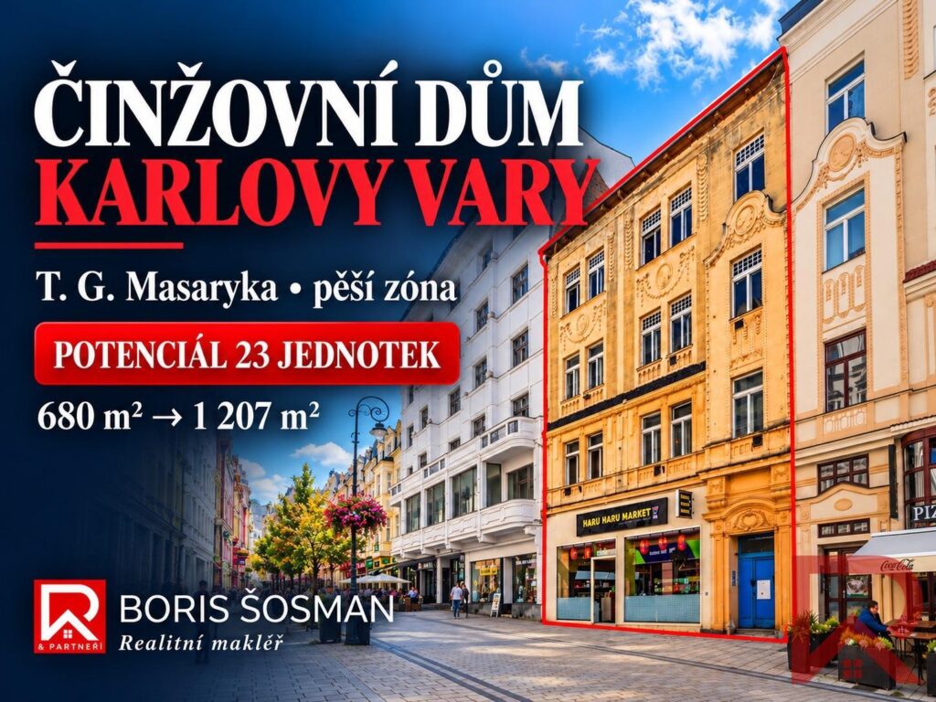 Prodej činžovního domu v Karlových Varech, T. G. Masaryka  680 m&sup2; s možností rozšíření na 1 207 – Činžovní dům – Karlovy Vary – prodej nemovitosti